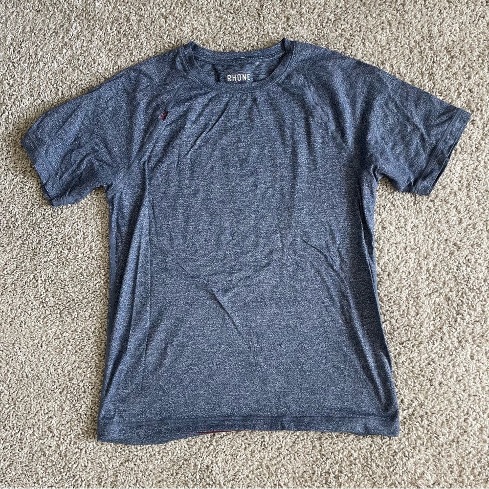 RHONE Heather Stretch Short Sleeve Crew Neck Tee T Shirt